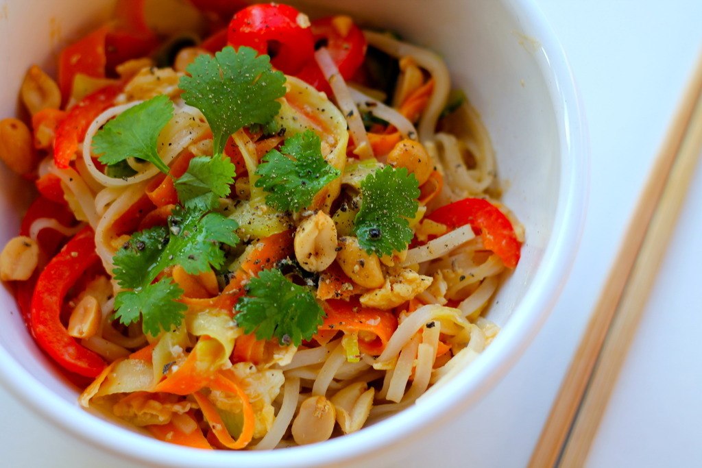 Pad thai med grøntsager
