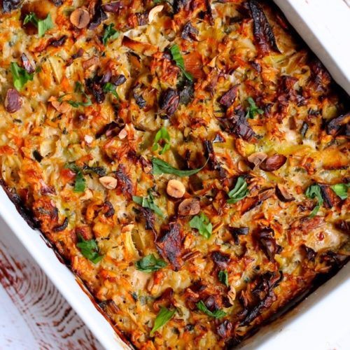 Vegetarisk nøddepostej med svampe og nødder