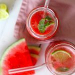 Vandmelonshake med lime og mynte