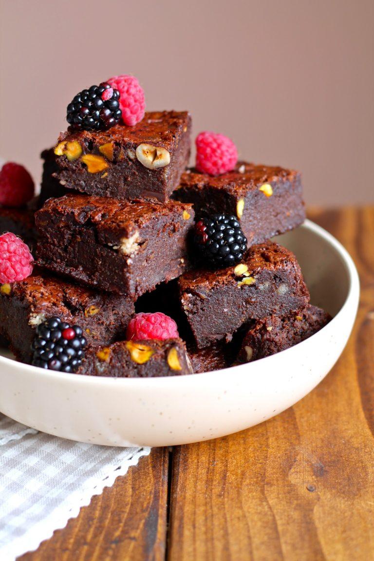 Glutenfri brownie med nødder Annamad.dk