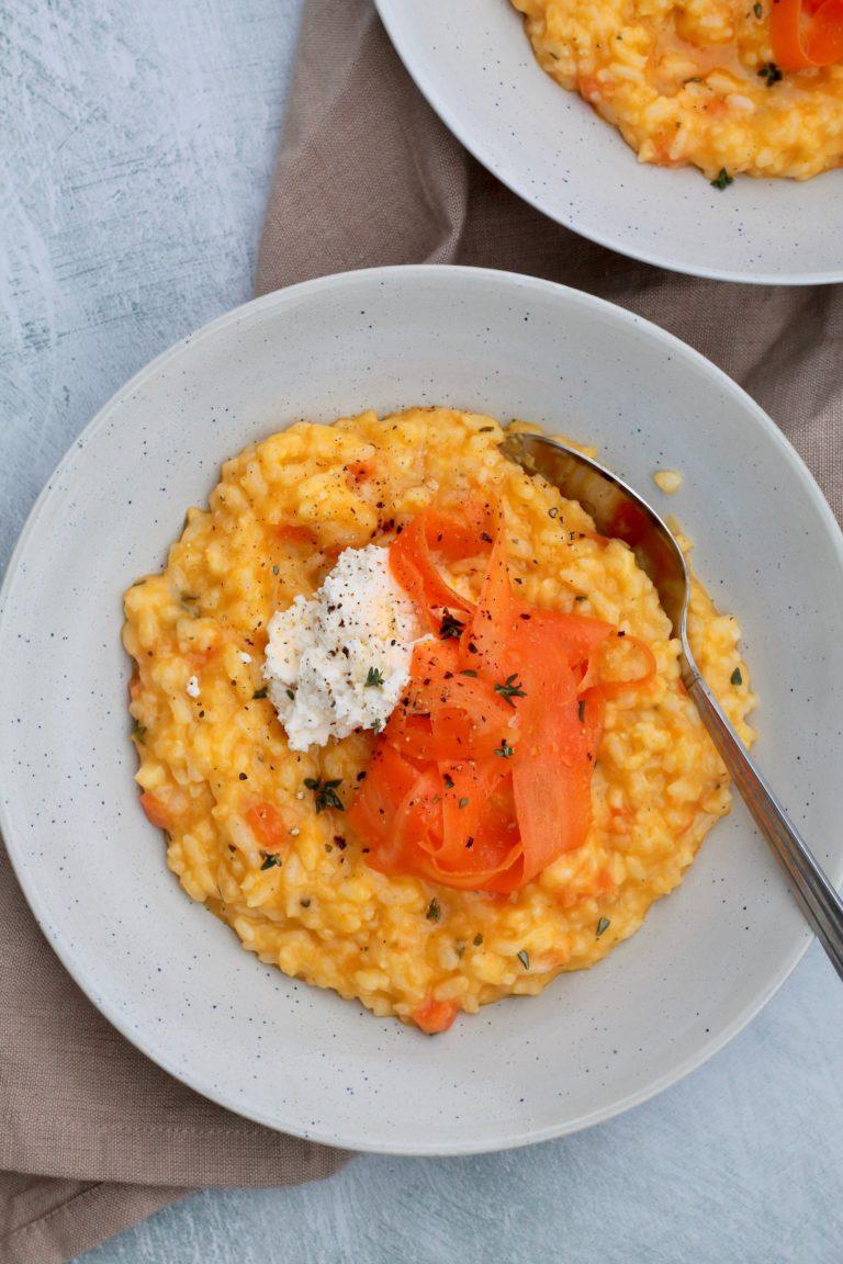 Gulerodsrisotto med ricotta og timian