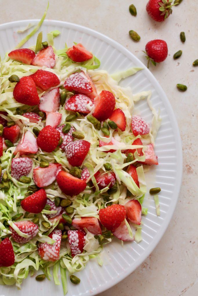 Sommer salat med jordbær