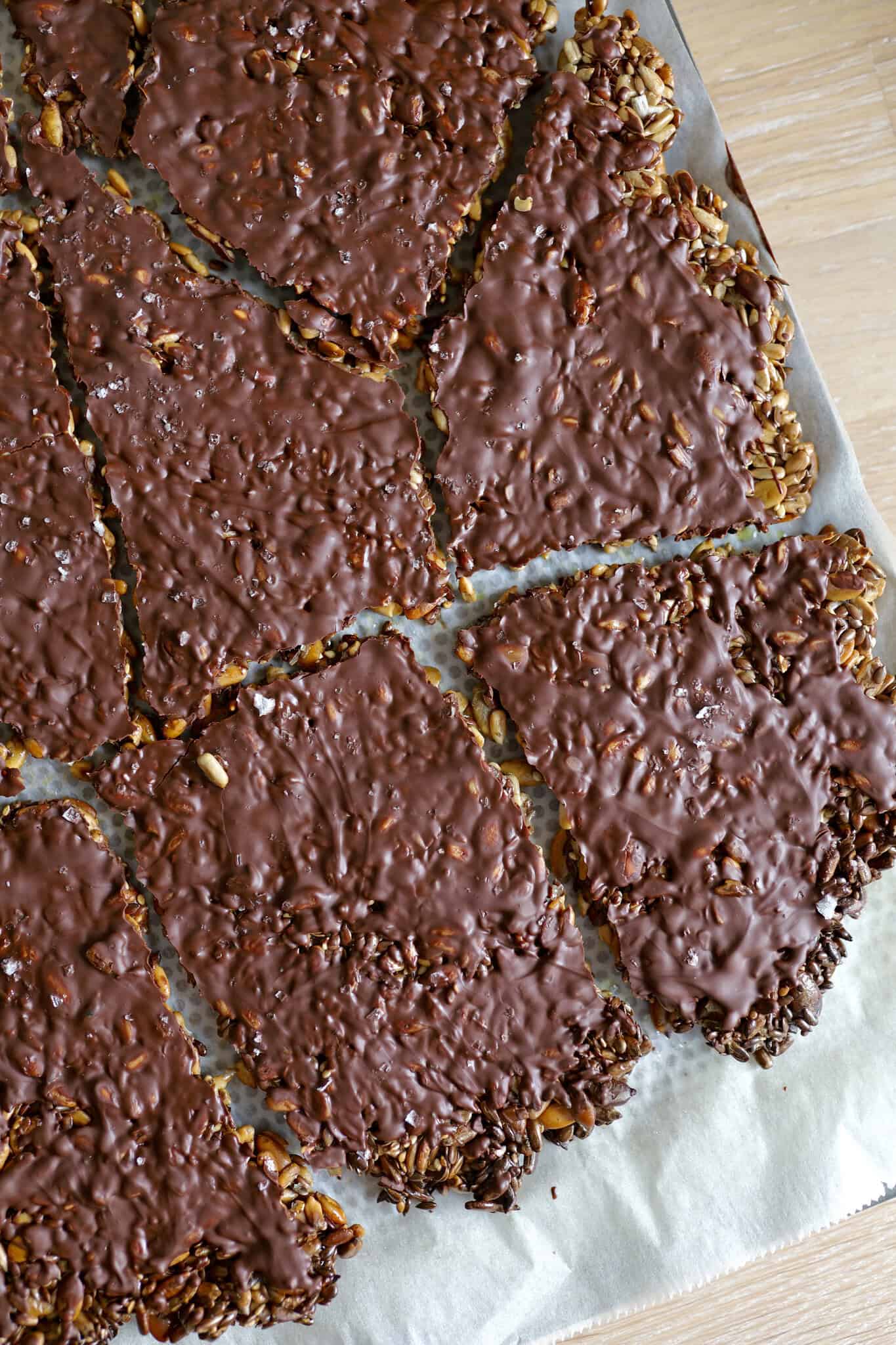 Knækbrød med chokolade