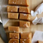 Karameller med fløde, sukker, glukosesirup og salt