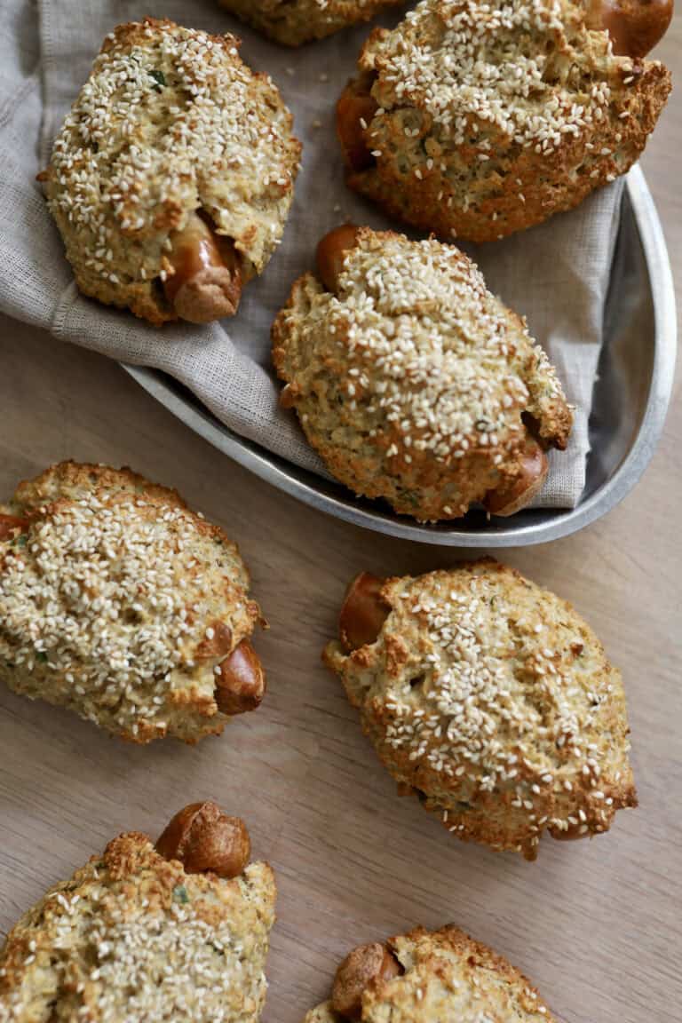 Proteinpølsehorn - sunde pølsehorn med skyr, havregryn og æg