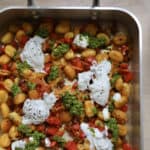 Bagt gnocchi i fad med chorizo - one pan opskrift